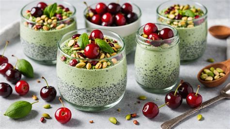 D Couvrez La Recette Secr Te Du Chia Pudding La Pistache Et Cerises