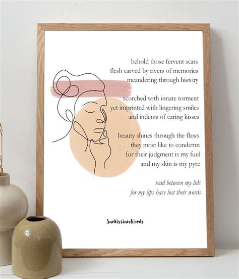 Scars Poem Print Etsy