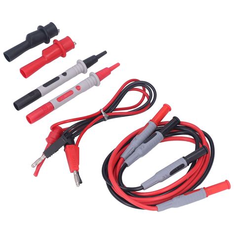 2024 Multimeter Test Kit Connecting Leads Testing Hooks Crocodile Clips Meter Tips Probes Set