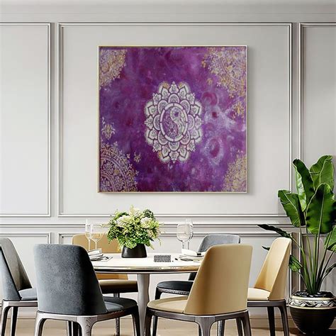 Purple and Gold Mandala Painting - Etsy