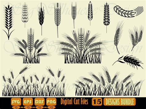 Wheat SVG Bundle Wheat SVG Grain Svg Wheat Clipart Wheat Etsy