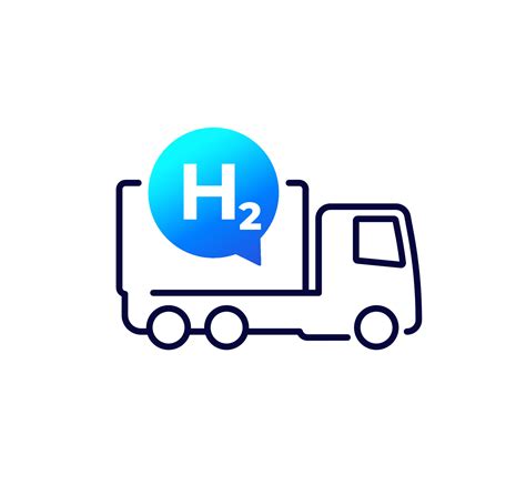 Hydrogen Truck Icon On White Vector Art At Vecteezy