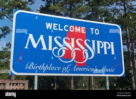 Mississippi Welcome Sign Usa Hi Res Stock Photography And Images Alamy