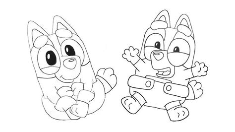 Bluey and Bingo Babies Coloring Page | Hojas para colorear de niños ...