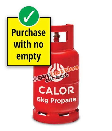 6kg Propane Calor Gas New Bottle From Rent Free Gas Cylinders