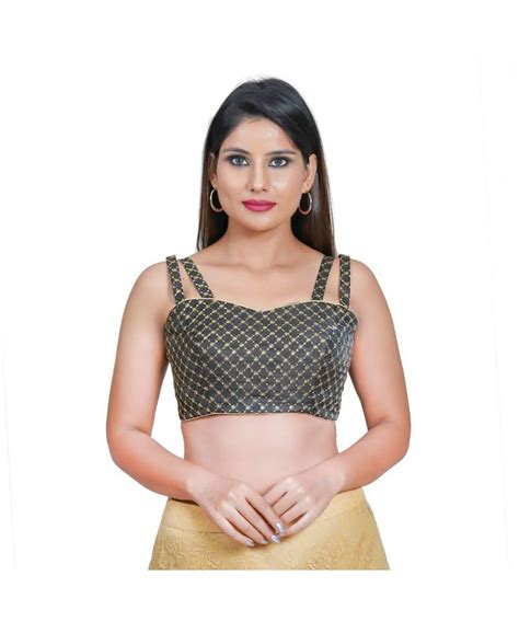 Muhenera Womens Art Silk Sleeveless Saree Blouse Muhenera S 3393025