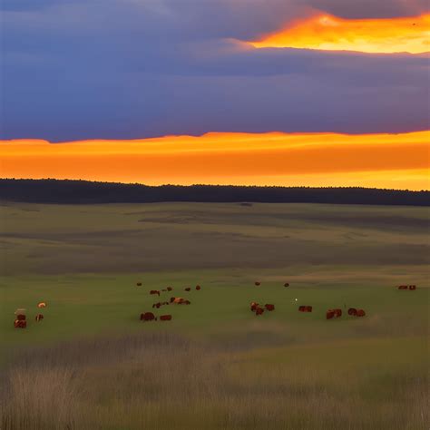 Prairie Sunset · Creative Fabrica