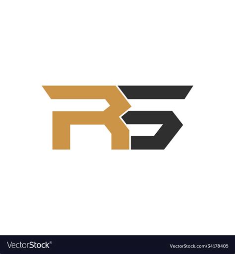 Initial Letter Rs Logo Or Sr Design Royalty Free Vector