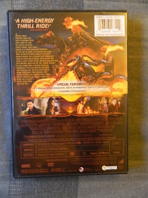 Ghost Rider Dvd 2007 Widescreen Nicolas Cage Eva Mendes Peter