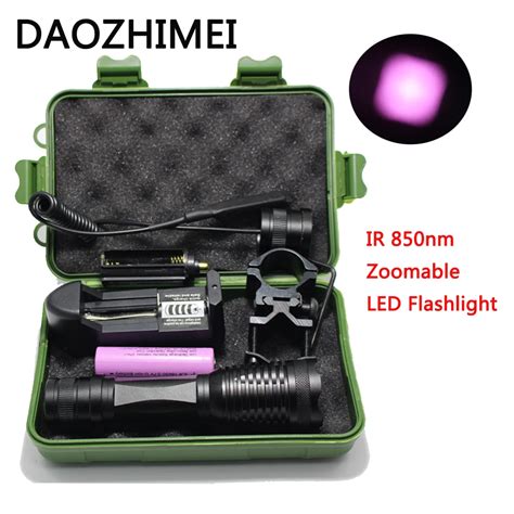 IR 850nm 5w Night Vision Infrared Zoomable LED Flashlight IR Torch ...