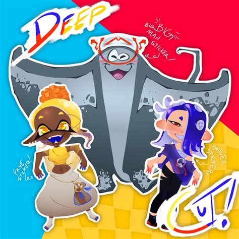 Splatoon 3 Deep Cut Stickers// Video Game Art Matte Sticker - Etsy