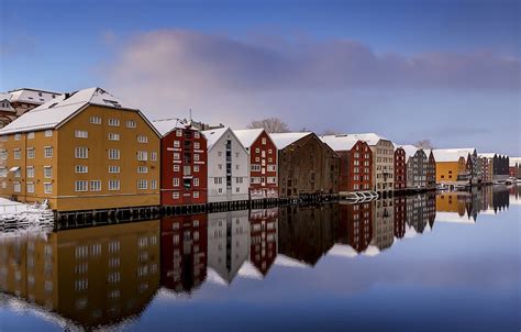 Wallpaper Norway, Trondheim, Clear Winter images for desktop, section ...