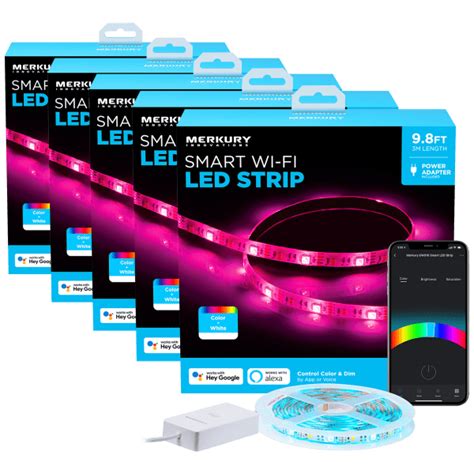 Meh Pack Merkury Innovations Smart Wi Fi Ft Led Strips