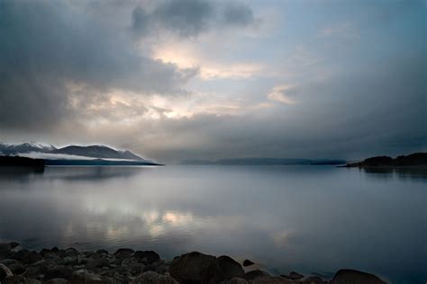 Wallpaper Blue Newzealand Lake Mountains Reflection Water