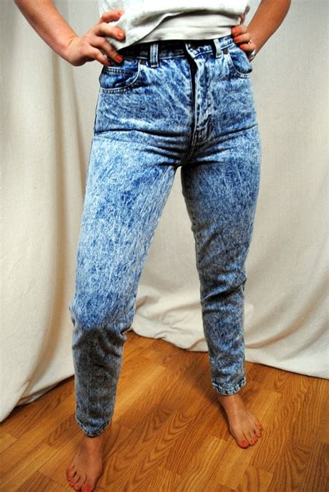 Vintage 80s Acid Washed Jeans Xs Mainframe