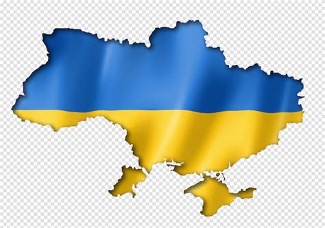 Premium PSD | Ukrainian flag map