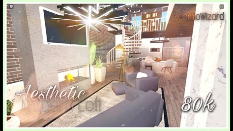 Bloxburg Aesthetic Modern Loft K Speedbuild Youtube