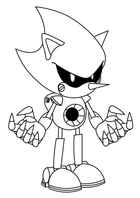 Metal Sonic Coloring Pages