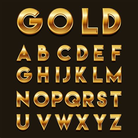 Vetor De Fontes D Douradas D Font Typography Alphabet Free Script