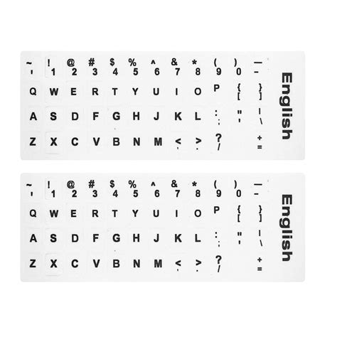 English Keyboard Stickers English Keyboard Replacement Stickers For ...