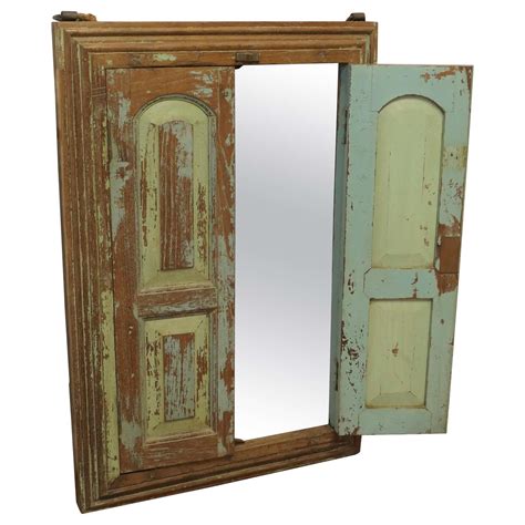 Wall Mirror Concealed By Heavy Oak Door Frameshutters For Sale At