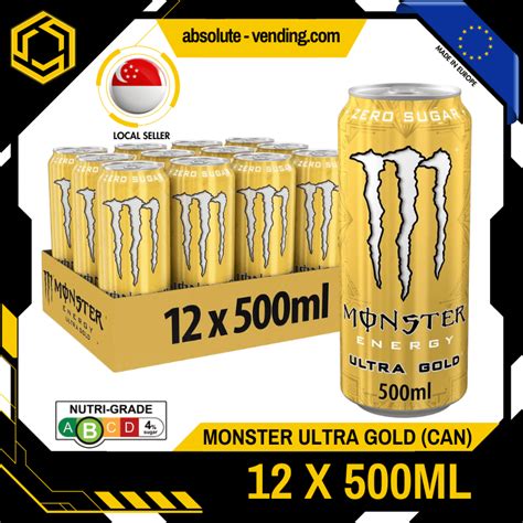 Monster Ultra Gold Europe 500ml X 12 Can Absolute Mart