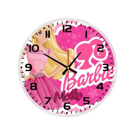 Mattel Barbie Fashion Glass Wall Clock For Your Kids Décor