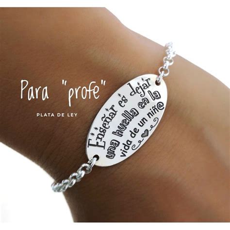 Pulsera Para Maestras En Plata De Ley Ense Ar Es Dejar Huella