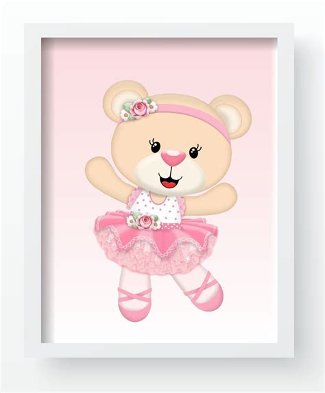 Quadro Decorativo Infantil De Parede Ursinha Bailarina