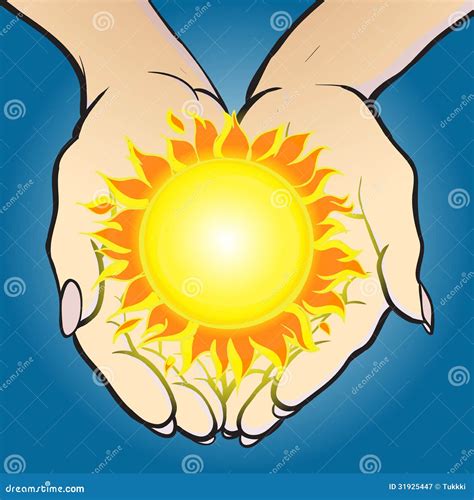 Hands Giving And Holding Sun Royalty Free Stock Photography Image