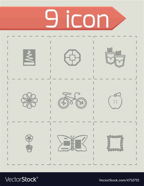 Handmade Icon Set Royalty Free Vector Image Vectorstock