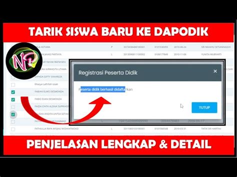 Cara Memasukkan Atau Tarik Data Peserta Didik Baru Di Dapodik