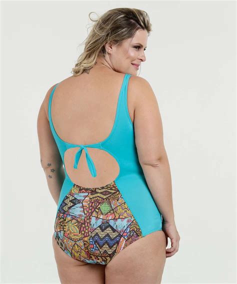 Mai Feminino Fps Estampado Plus Size Banho De Mar Marisa