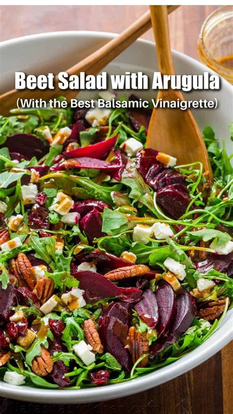 Beet Salad With Arugula And Balsamic Vinaigrette NatashasKitchen