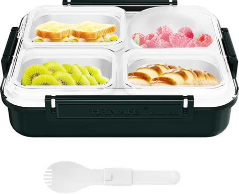 HANMFEI Caja Bento De Acero Inoxidable Lonchera Para Adultos De 38 9