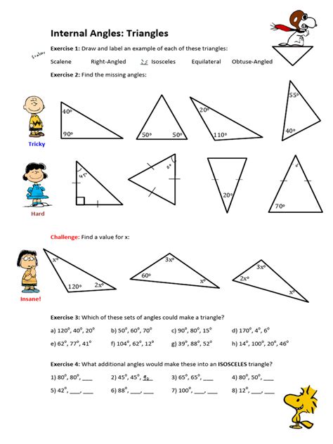 triangles worksheet