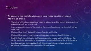 Malthus theory | PPT