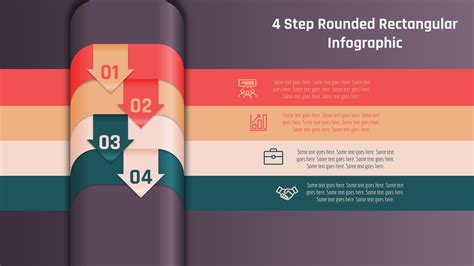 76 PowerPoint 4 Step Rounded Rectangular Infographic PowerUP With