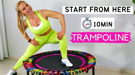 Easy Trampoline Workout For Beginner 10 Minute Trampoline Workout For Beginners Youtube