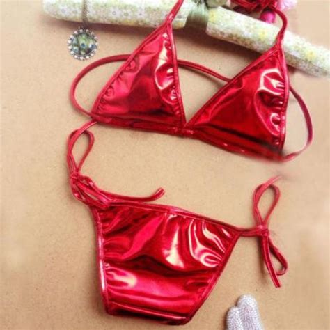 Jual Sexy Lingerie Bikini Bra Set Underwear G String BRS001 Merah Kota Banjarbaru