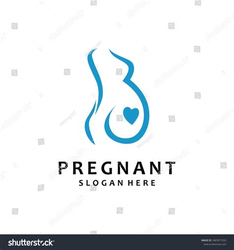 Pregnancy Logo Design Vector Template Pregnant Royalty Free Stock