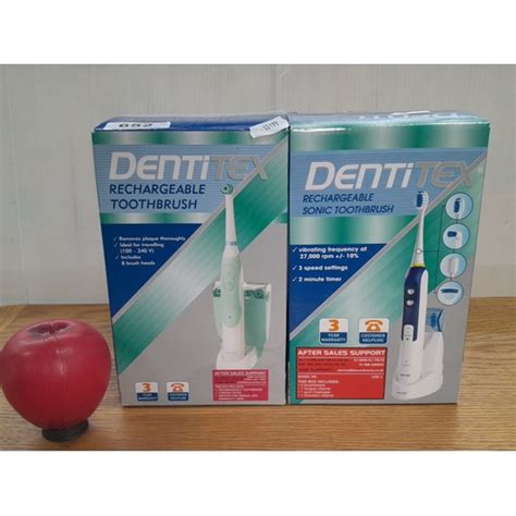 Dentitex Rechargeable Toothbrush Set Includes 8 Brush Heads 3 Speed