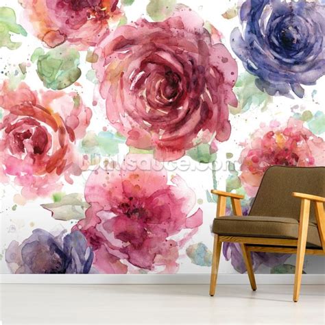 Macro Flowers Wall Mural Wallsauce CA