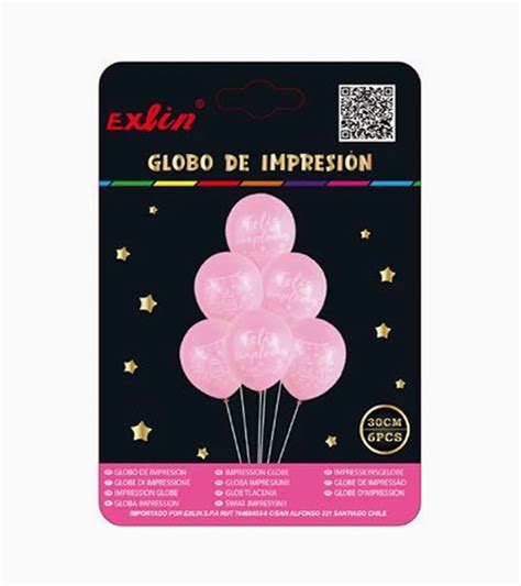 Set De Globo Rosa 6 Pcs Importadora Exlin