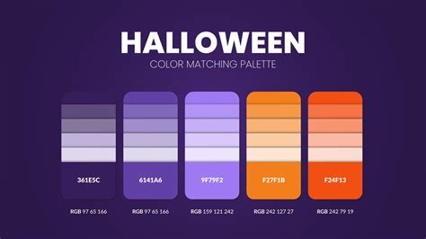 Halloween Theme Color Palettes Or Color Schemes Are Trends Combinations