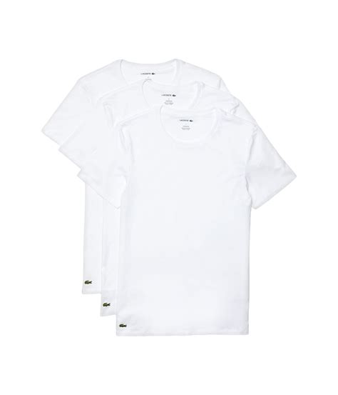 Lacoste Essentials Pack Cotton Slim Fit Crew Neck T Shirts In