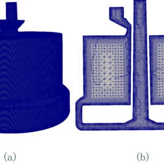 The Computational Mesh Used In The Simulation A The Surface Mesh And