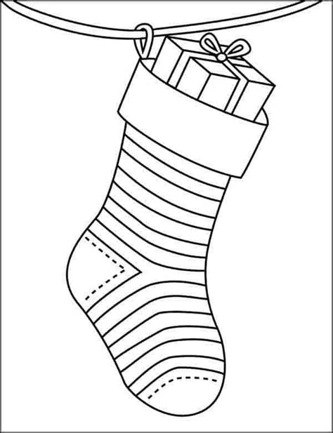 Easy How to Draw a Christmas Stocking Tutorial and Stocking Coloring ...