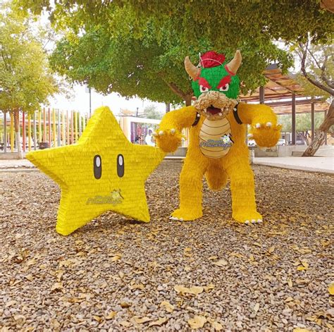 Piñata de bowser y estrella Dinosaur stuffed animal Dinosaur Mario bros