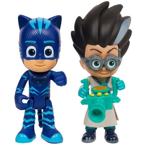 Pj Masks Light Up Hero And Villian 2 Pack Figure Set Catboy Vs Romeo